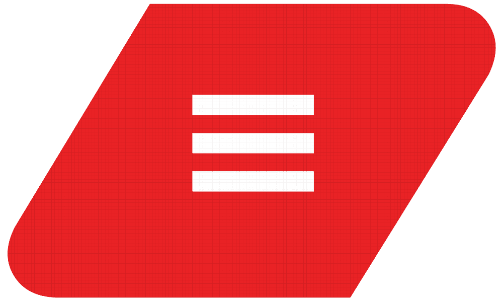E logo with red backround