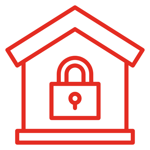 Home security stamp logo.