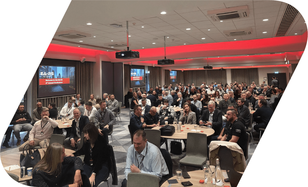 Employees during a conference.